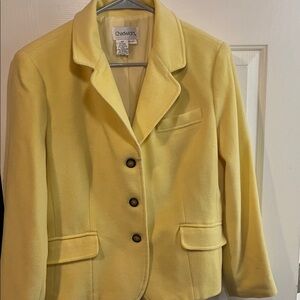 Chadwicks Women's Soft Yellow wool blazer
